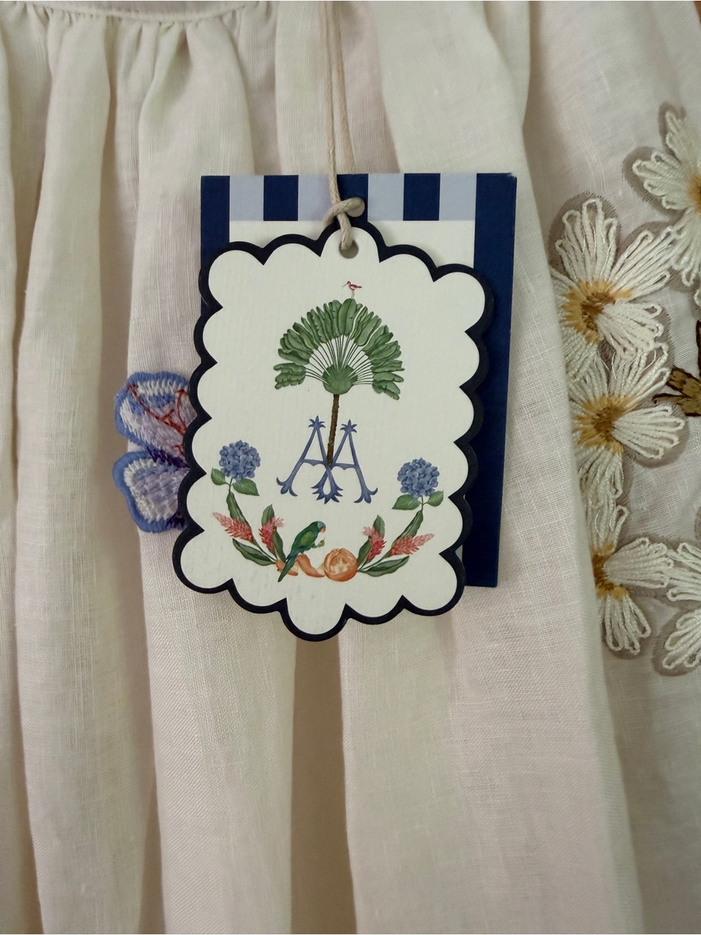 Agua by Agua Bendita White Embroidered Floral Skirt and Top set medium, NWT - Picture 10 of 11